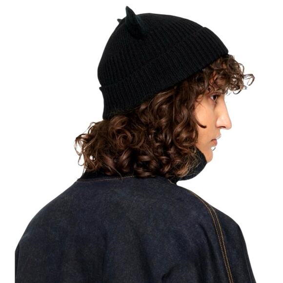 Marni Black Wool & Mohair Ears Beanie NWOT Size Large - Picture 2 of 8